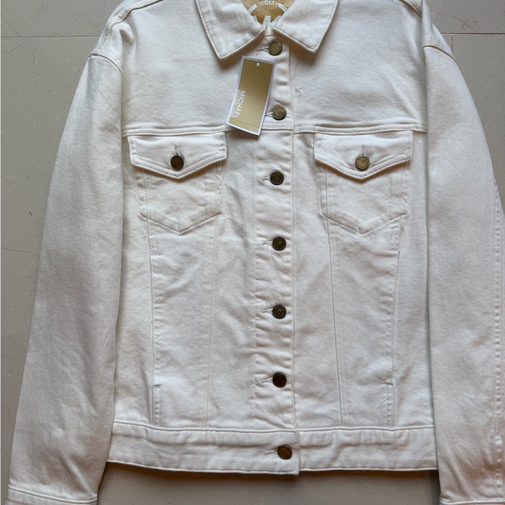 Michael Kors Cream Denim Jacket